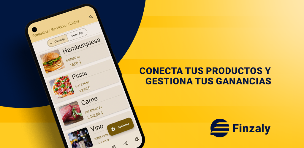 Vista de Productos Finzaly