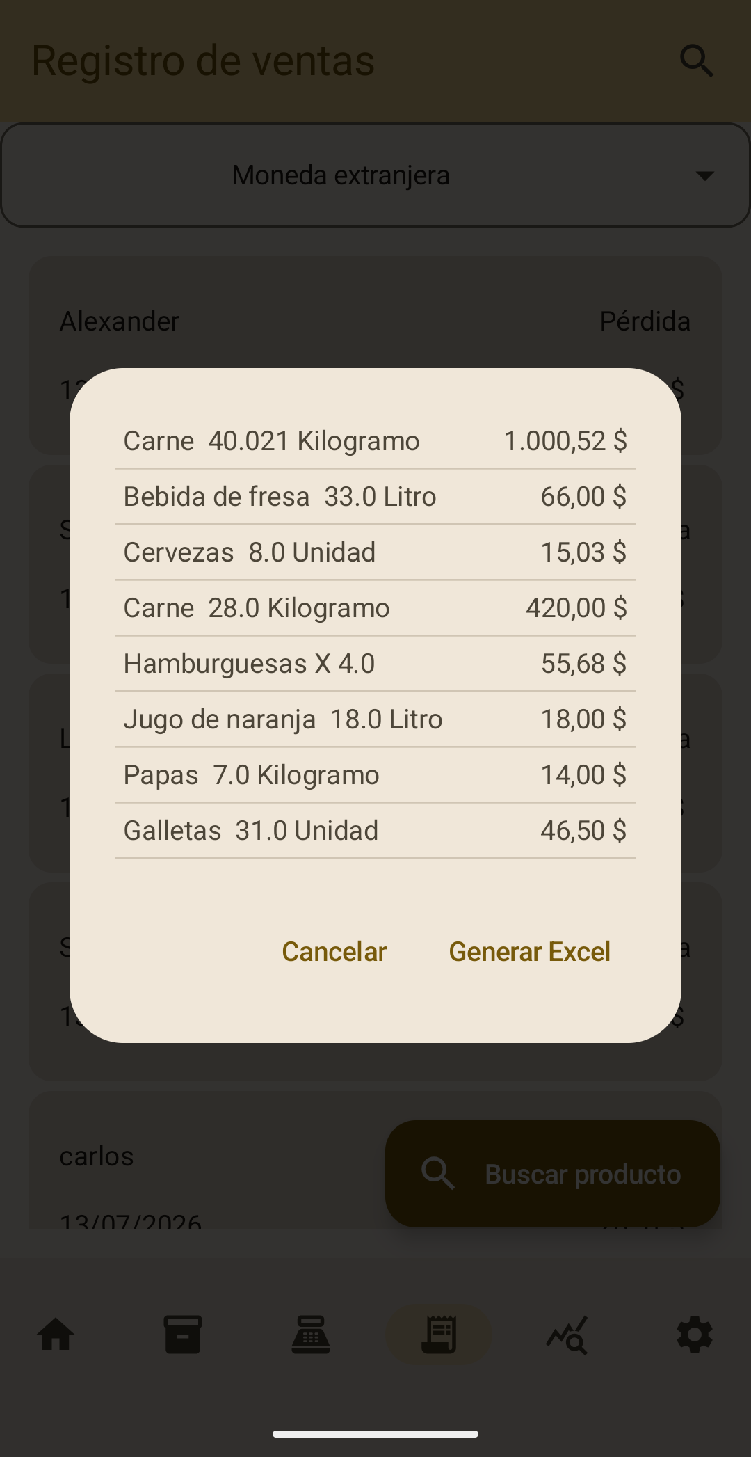 Detalle analítico de transacciones y conciliación en Finzaly