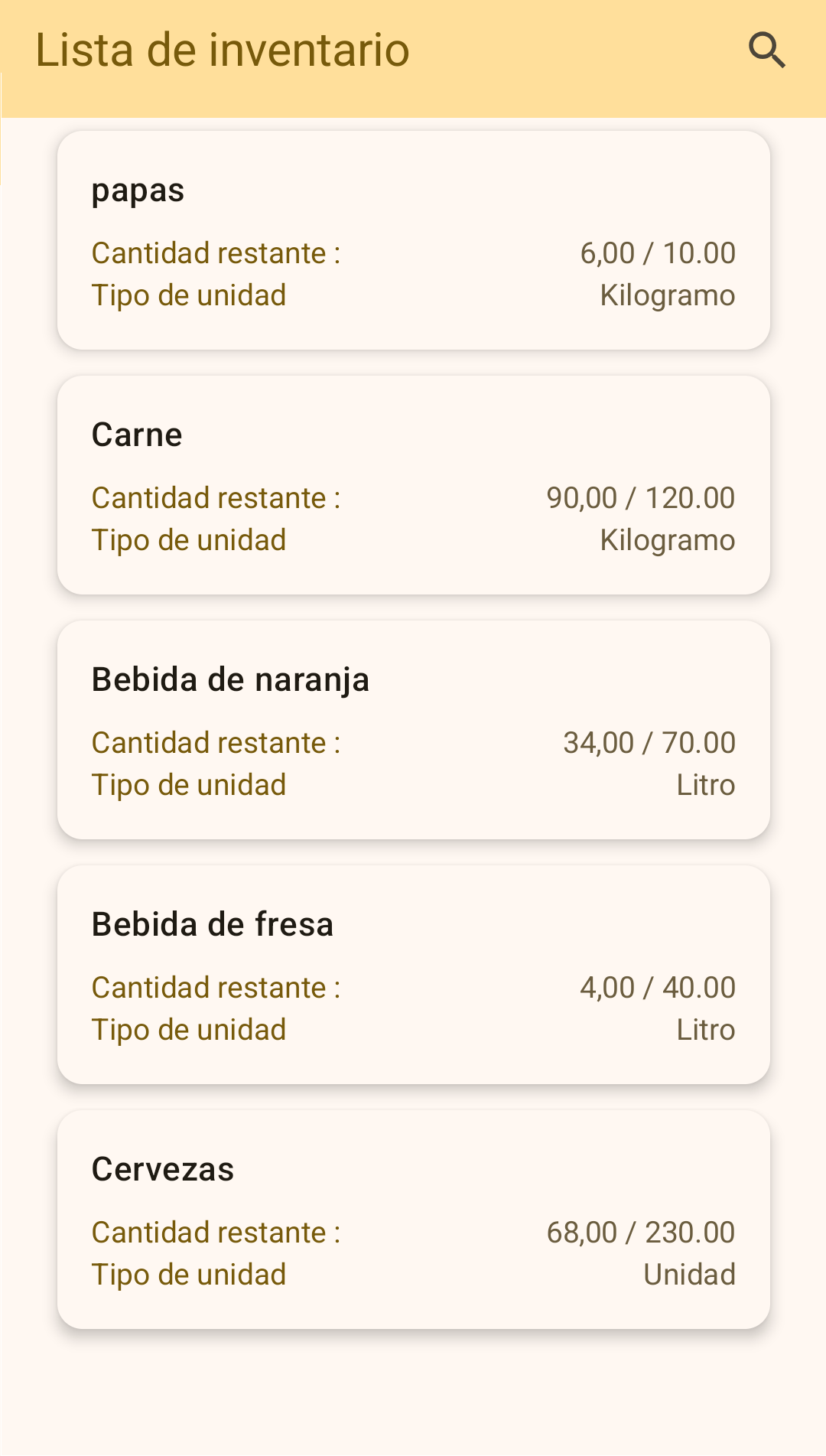Detalle de Costos Finzaly
